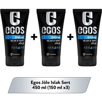 Egos Shine No:4 Islak Jel Sert Su Bazlı 3x150 ml Jöle