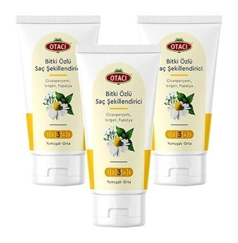 Otacı No:3 Doğal Krem Orta Bitki Özlü 3x150 ml Wax