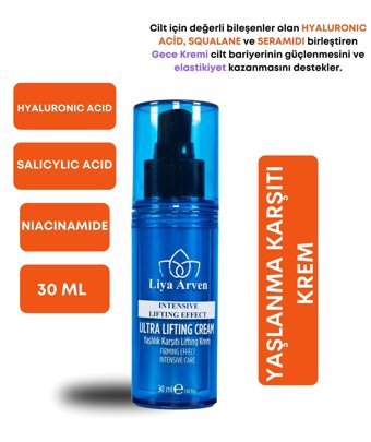 Liya Arven Nemlendirici Tüm Ciltler Anti-Aging, Kırışıklık Giderici Yüz Krem 30 ml
