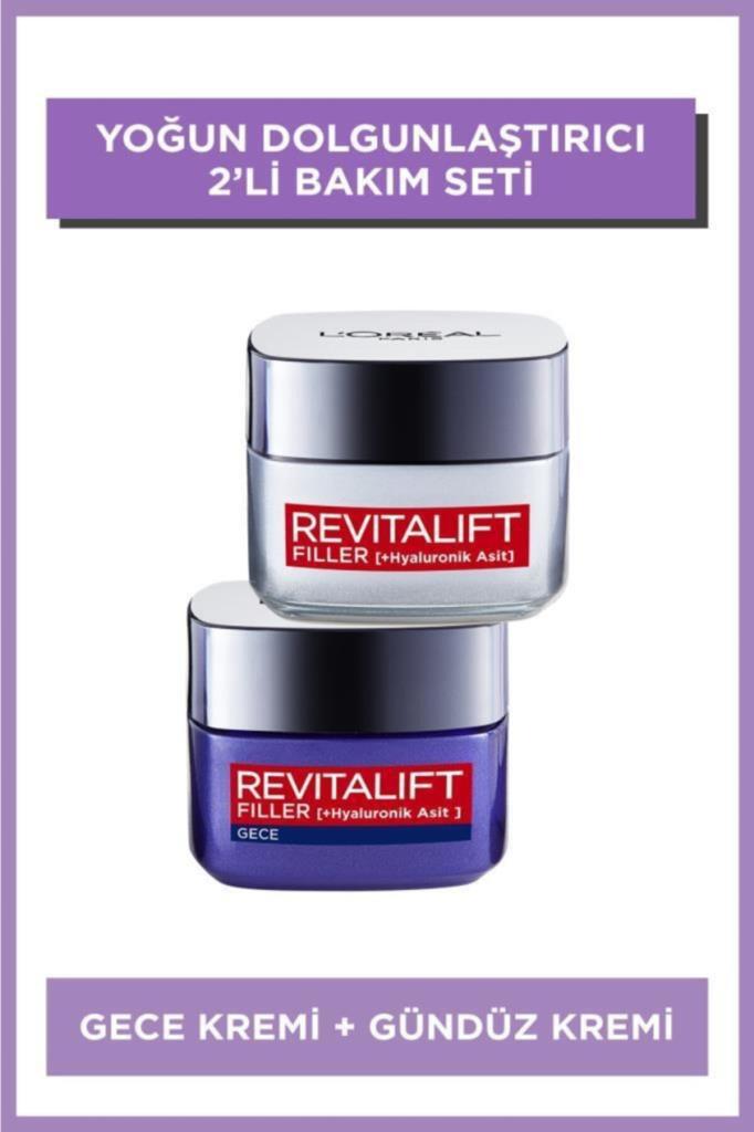 L'oréal Paris Revitalift Filler 30+ Tüm Ciltler Anti-Aging, Kırışıklık Giderici Boyun-Yüz Krem 2x50 ml