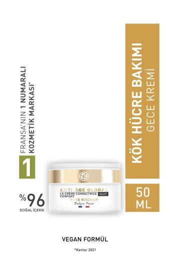 Yves Rocher Doğal Tüm Ciltler Anti-Aging, Kırışıklık Giderici Yüz Krem 50 ml