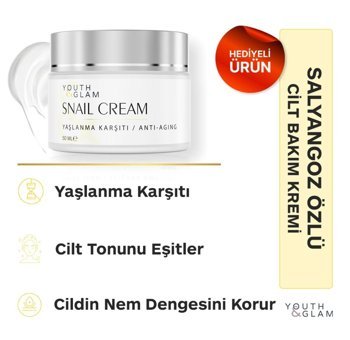 Youth Glam Snail Cream Nemlendirici Tüm Ciltler Anti-Aging, Kırışıklık Giderici Yüz Krem 50 ml