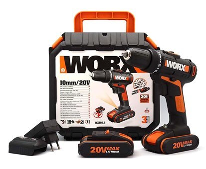 Worx WX101.1 20 V 60 W Darbesiz Çift Akülü Şarjlı Matkap