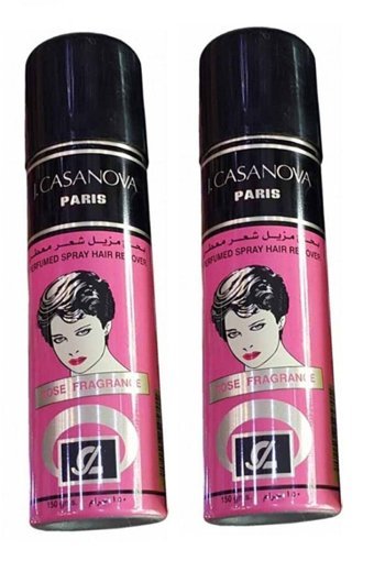 J.Casanova Gül Kokulu Tüm Ciltler İçin Koltuk Altı Bacak Kadın Tüy Dökücü Sprey 2x150 ml
