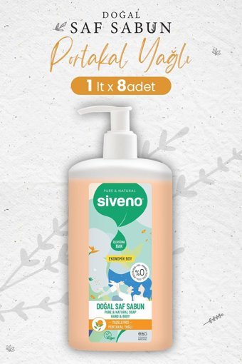 Siveno Portakal Yağı Organik 8'li Sıvı Sabun 1 lt
