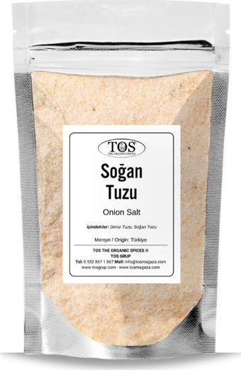 Tos The Organic Spices İyotsuz Toz Soğan Tuzu Paket 2.5 kg