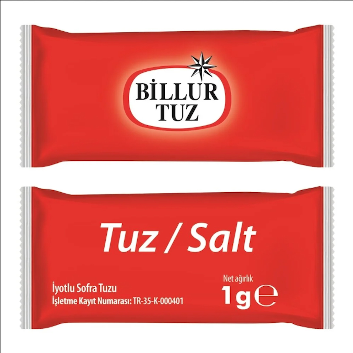 Billur İyotlu Toz Sofra Tuzu Stick 1000x1 gr