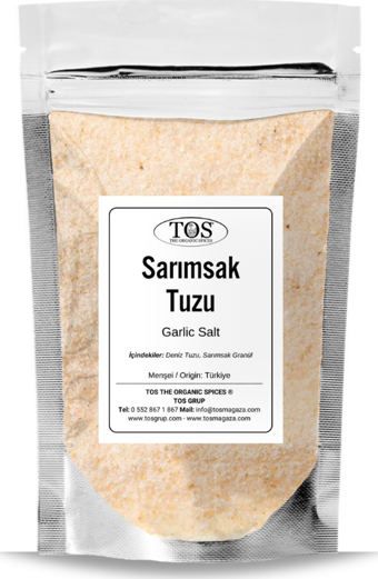 Tos The Organic Spices İyotsuz Toz Sarımsak Tuzu Paket 1 kg