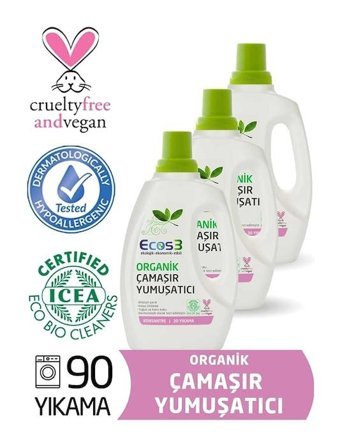 Ecos3 Organik Konsantre 270 Yıkama Yumuşatıcı 3x750 ml