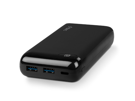 Ttec 2BB186 20000 mAh Hızlı Şarj Dijital Göstergeli USB A & USB C Çoklu Bağlantı Powerbank Siyah