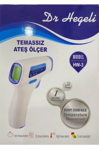 Dr Hegeli HW-3 Alından Temassız Dijital Tabanca Çocuk-Yetişkin Ateş Ölçer