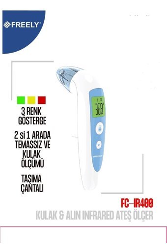 Freely FC-IR400 Hem Kulaktan Hem Alından Temassız Kulak İçi Çocuk-Yetişkin Ateş Ölçer
