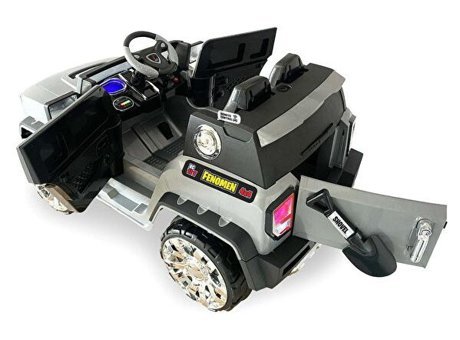 Maxi Taxi 12 V Üstü Açık İki Kişilik Akülü Jip Gri