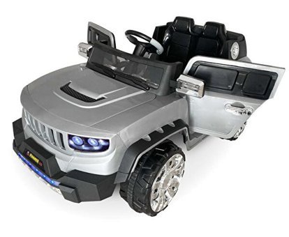 Maxi Taxi 12 V Üstü Açık İki Kişilik Akülü Jip Gri