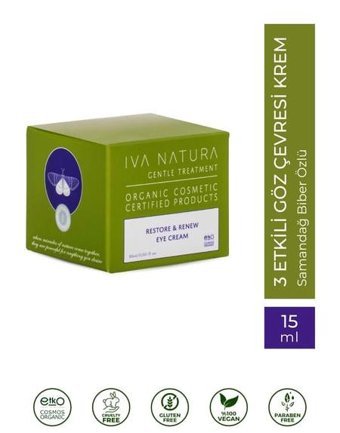 Iva Natura Organik Tüm Ciltler İçin Göz Altı Krem Kavanoz 15 ml