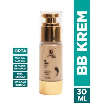 Liwec Derma Tüm Ciltler İçin Suya Dayanıklı Su Bazlı BB Krem Orta Ton
