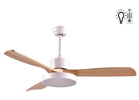 Kaşkar Taflan F52308 Işıklı Kumandalı Krom 3 Kanatlı Açılır Kapanır Kahverengi Tavan Vantilatörü