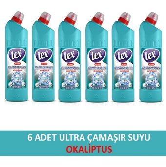 Tex Ultra Okaliptus Banyo-Mutfak İçin Konsantre Jel Çamaşır Suyu 6x750 ml