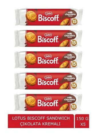 Lotus Biscoff Sandwich Çikolata Kremalı Bisküvi 5x150 gr