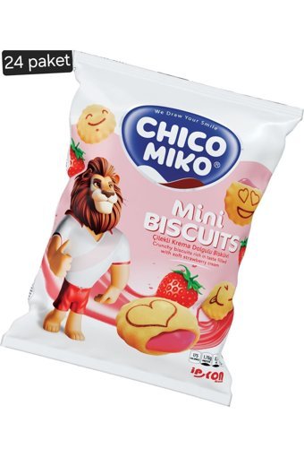 Chico Miko Mini Çilek Kremalı Bisküvi 24x30 gr