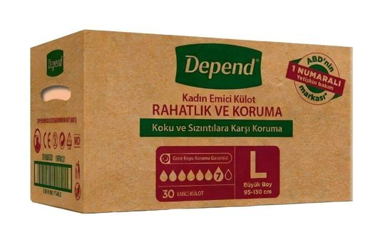 Depend L 30'lu Emici Külot