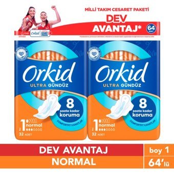 Orkid Ultra Gündüz 32'li Hijyenik Ped 2 Adet