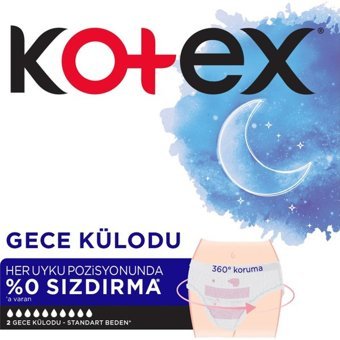 Kotex 2'li Gece Külodu 3 Adet