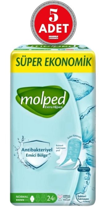 Molped Extra Hijyen Normal 24'lü Hijyenik Ped 5 adet