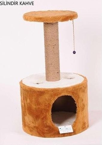 Cat Hause Y02 Oturaklı Katlı 72 cm Kedi Tırmalama Evi