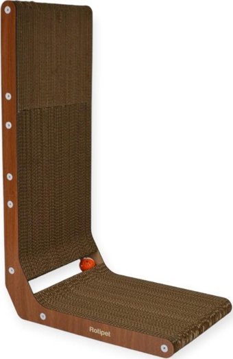 Rotipet L Şeklinde Toplu Catnipli Oyuncaklı Kedi Otlu 68 cm Kedi Tırmalama Kartonu