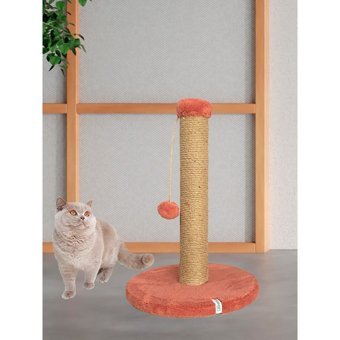 Nursoft Yuvarlak Oturaklı Oyuncaklı 52 cm Kedi Tırmalama Direği