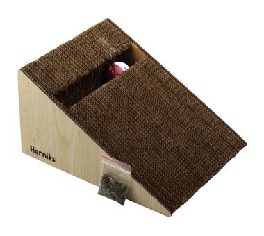 Herniks HR2021 Oyuncaklı Kedi Otlu 27.5 cm Kedi Tırmalama Kartonu