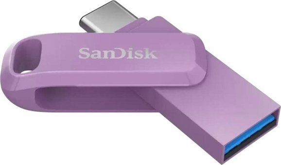 Sandisk SDDDC3-064G-G46L Çift Taraflı USB 3.1 Type C 64 GB Flash Belek Mor