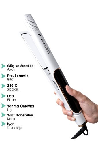 Pirantech TA-2638 Dereceli İyonlu Seramik Saç Düzleştirici