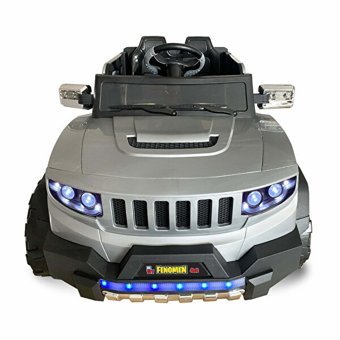 Maxi Taxi 4x4 Fenomen Uzaktan Kumandalı 12 W Üstü Açık Çift Akülü Akülü Araba Gri