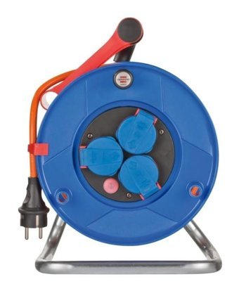 Brennenstuhl Garant Bremaxx 3300 W Kalın Topraklı Anahtarlı 3'lü 25 m USB Uzatma Kablosu Mavi