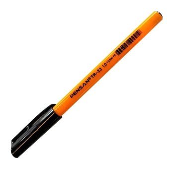 Pensan Tr-23 Plastik Tek Renkli 1 mm Siyah Tükenmez Kalem
