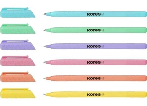 Kores 1 mm Set 6 Renkli 50'li Tükenmez Kalem