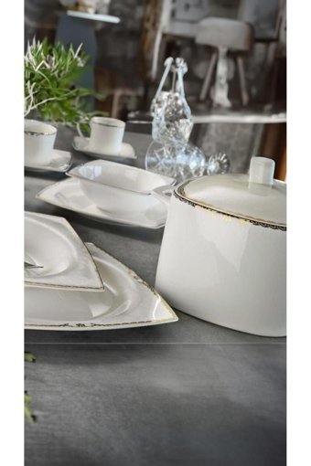Aryıldız Bone Square Porselen 60 Parça Yemek Takımı 31002