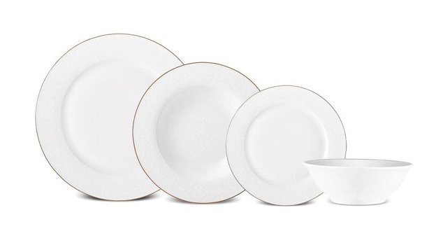 Karaca Elegance Bone Edera 24 Parça 6 Kişilik Yemek Takımı