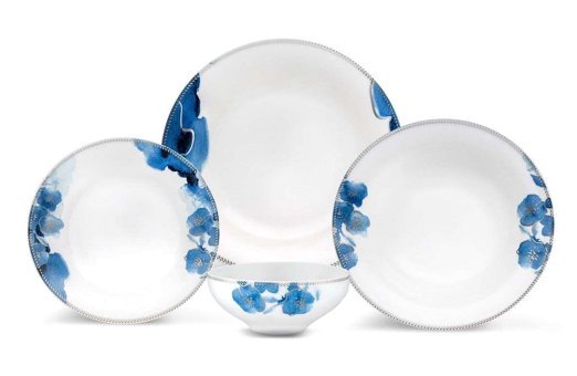 Jumbo Blue Garden 24 Parça 6 Kişilik Yemek Takımı