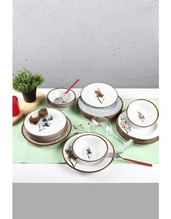 Porland Azelya 24 Parça 6 Kişilik Yemek Takımı
