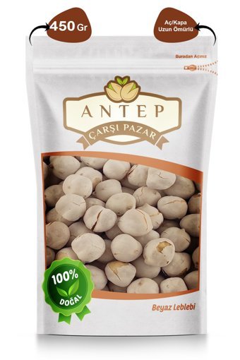Antep Çarşı Pazar Tuzlu Organik Kıtır Beyaz Leblebi 450 gr