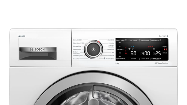 Bosch WAV28KH0TR 9 kg 1400 Devir B Enerji Sınıfı Beyaz Solo Çamaşır Makinesi