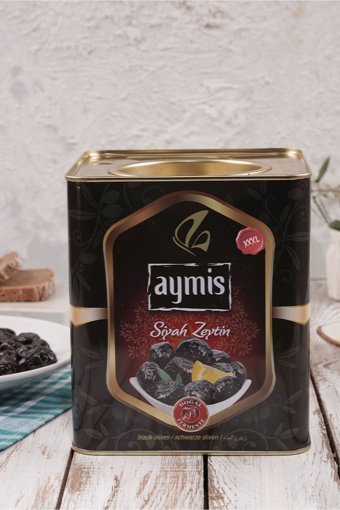 Aymis Yağlı Sele Siyah Zeytin Teneke 10 kg
