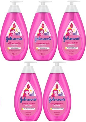 Johnson's Baby Göz Yakmayan Hipoalerjenik Yenidoğan Hassas Ciltler İçin Argan Yağlı Bebek Şampuanı 5x750 ml