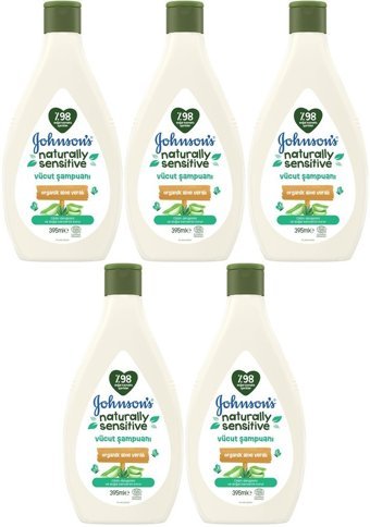 Johnson's Baby Göz Yakmayan Hipoalerjenik Hassas Ciltler İçin Aleo Vera Bebek Şampuanı 5x395 ml