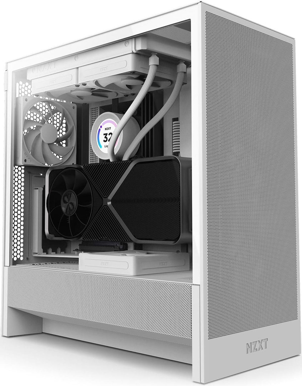 Nzxt Cc-H52Fw-01 Mesh 2 Fanlı Beyaz Dikey ATX Bilgisayar Kasası