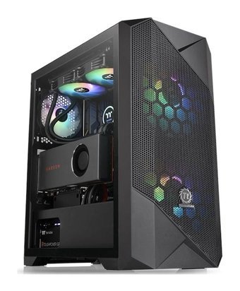 Thermaltake Commander G33 Tg RGB Mesh 3 Fanlı Siyah Dikey ATX Oyuncu Bilgisayar Kasası
