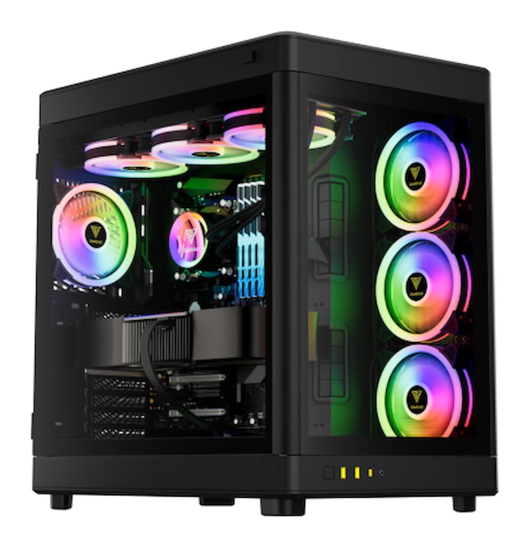Gamdias Neso P1 RGB 3 Fanlı Siyah Dikey ATX Oyuncu Bilgisayar Kasası